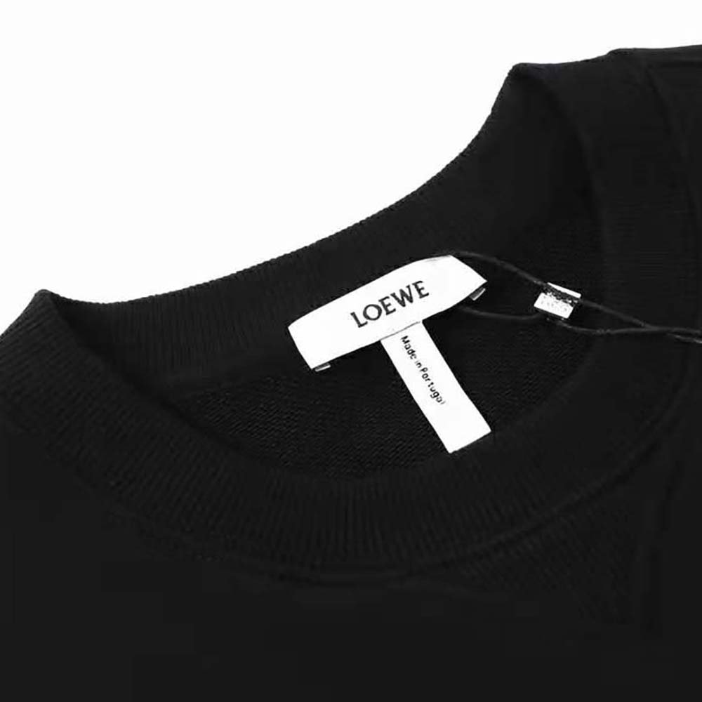 Loewe Women Anagram Sweatshirt in Cotton-Black - image 4