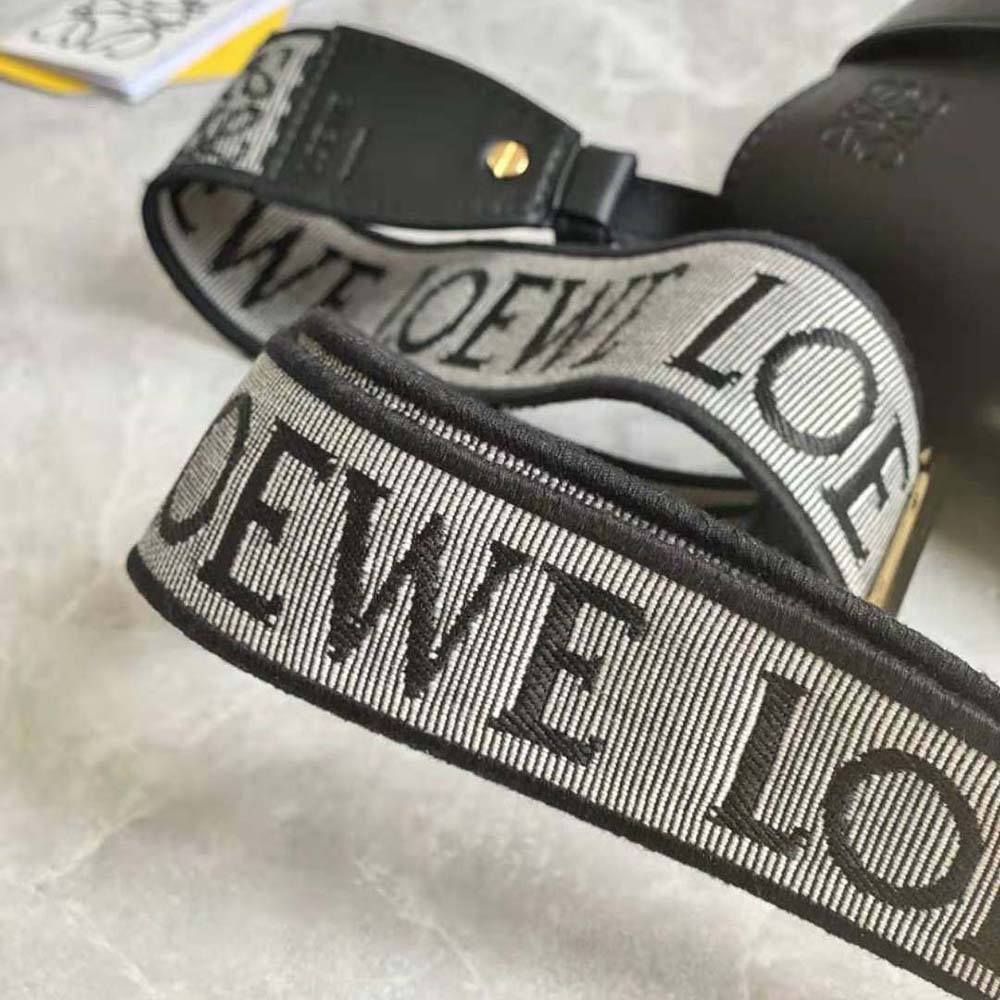 Loewe Women Mini Gate Dual Bag in Soft Calfskin and Jacquard-Black - image 8