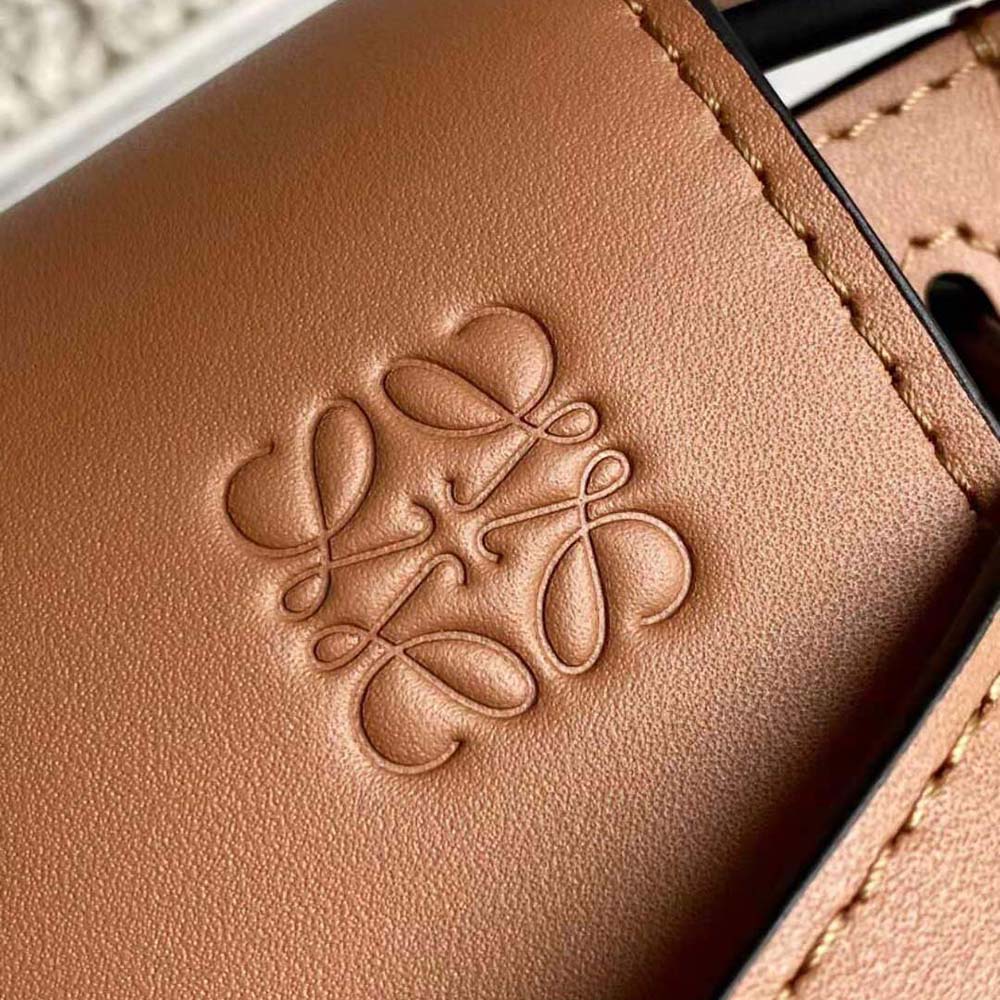 Loewe Women Mini Gate Dual Bag in Soft Calfskin and Jacquard-Brown - image 5