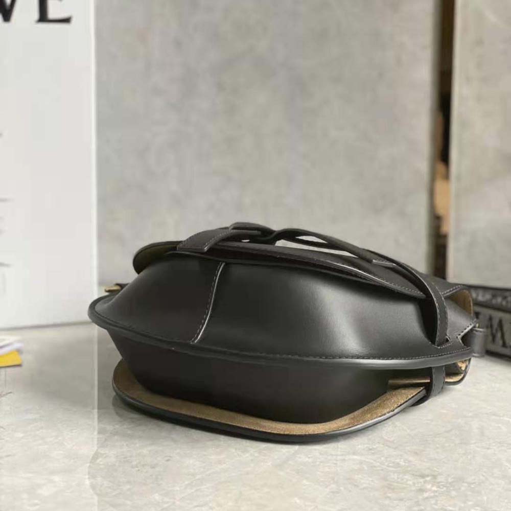 Loewe Women Small Gate Bag in Soft Calfskin and Jacquard-Black - image 4