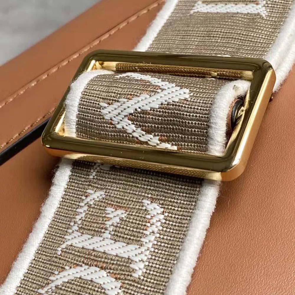 Loewe Women Small Gate Bag in Soft Calfskin and Jacquard-Brown - image 8