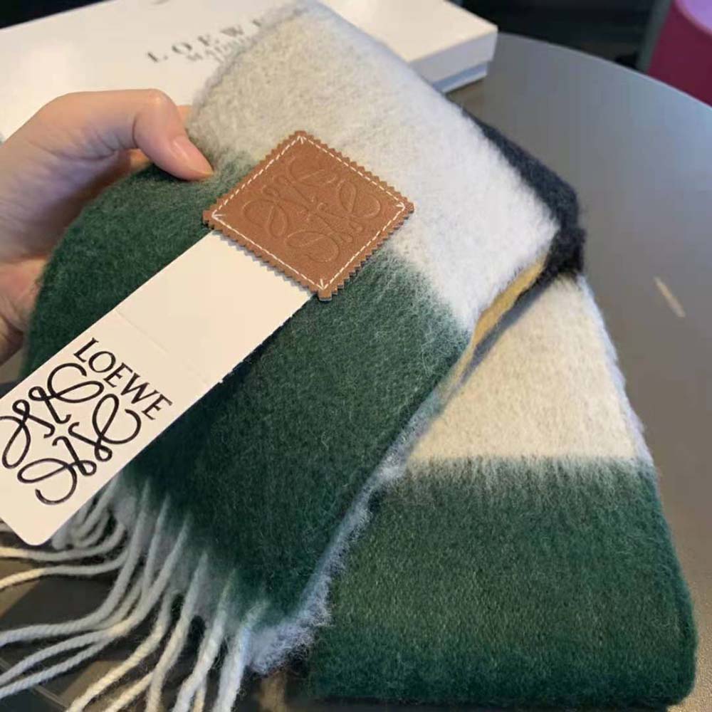 Loewe Women Stripe Scarf in Mohair - image 7
