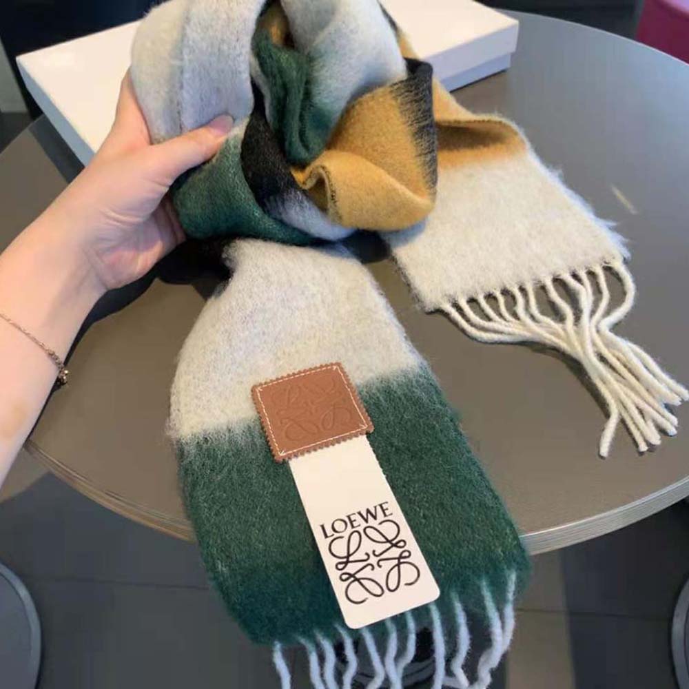 Loewe Women Stripe Scarf in Mohair - image 5