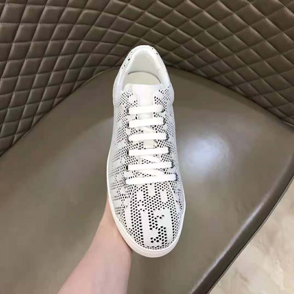 Fendi Men Lace-up Sneakers White Mesh Low-Tops - image 7