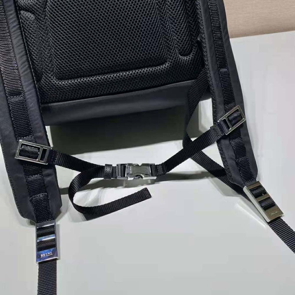 Prada Men Re-Nylon and Saffiano Leather Backpack with Hood - image 9