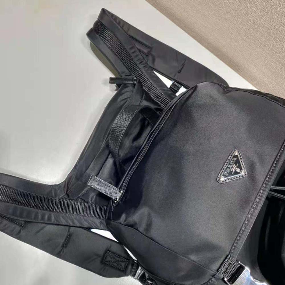 Prada Men Re-Nylon and Saffiano Leather Backpack with Hood - image 7