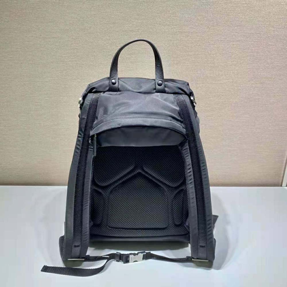 Prada Men Re-Nylon and Saffiano Leather Backpack with Hood - image 5