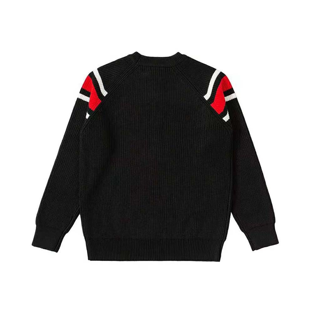 Side profile showing silhouette of Prada Women Cashmere Ribbed Knit Sweater