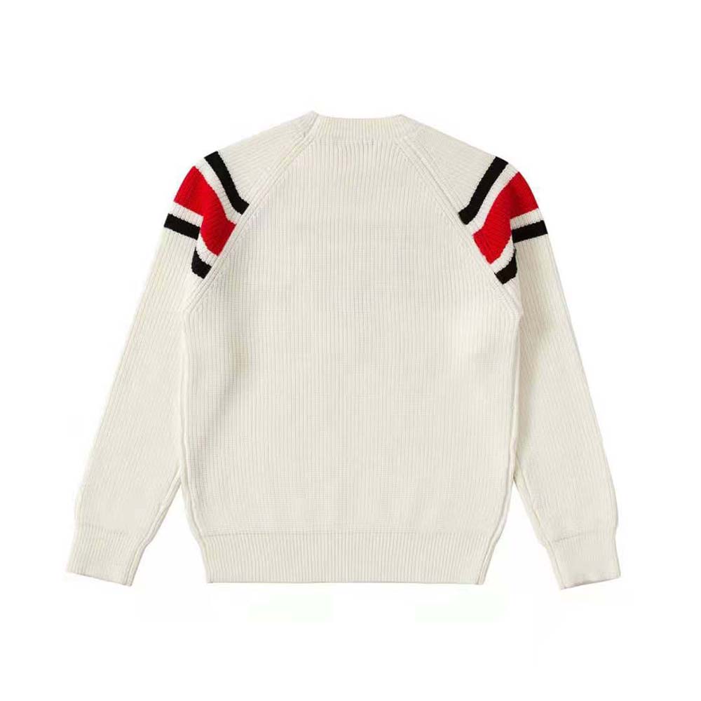 Side angle showing silhouette of Prada Women Cashmere Ribbed Knit Sweater