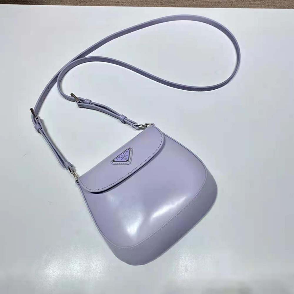 Prada Women Cleo Brushed Leather Mini Bag-Purple - image 5