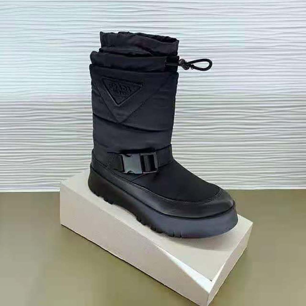 Prada Women Nylon Gabardine Booties-Black - image 6