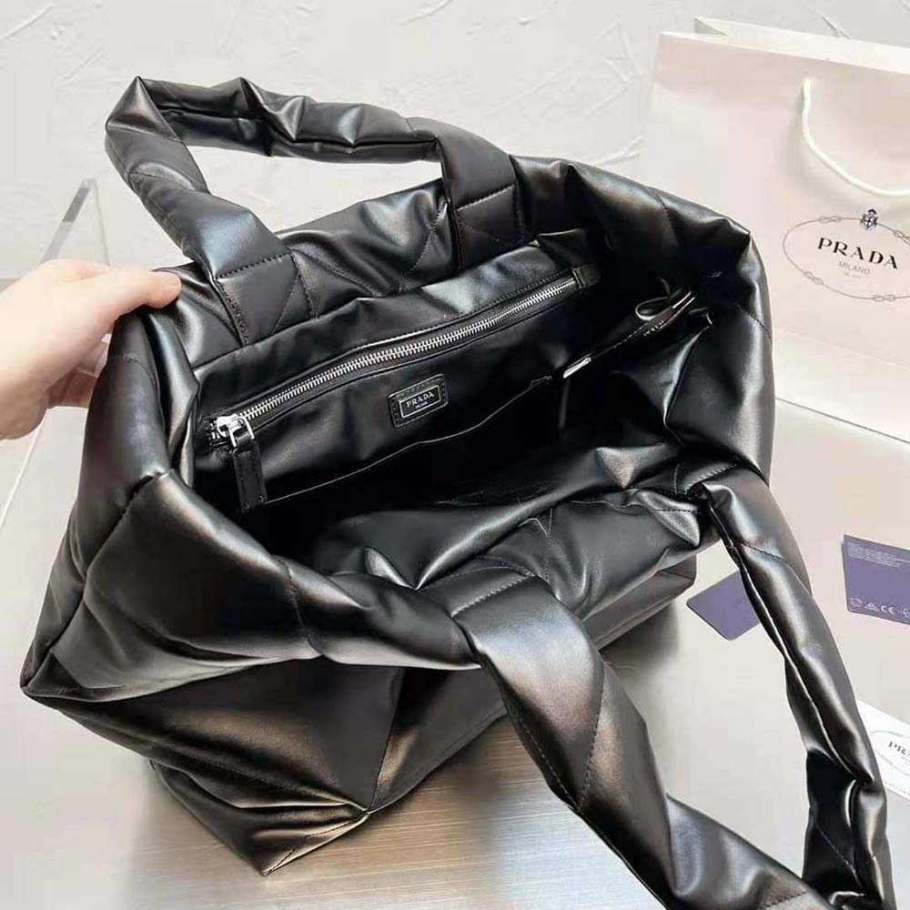 Prada Women Padded Nappa Tote Bag-Black - image 6