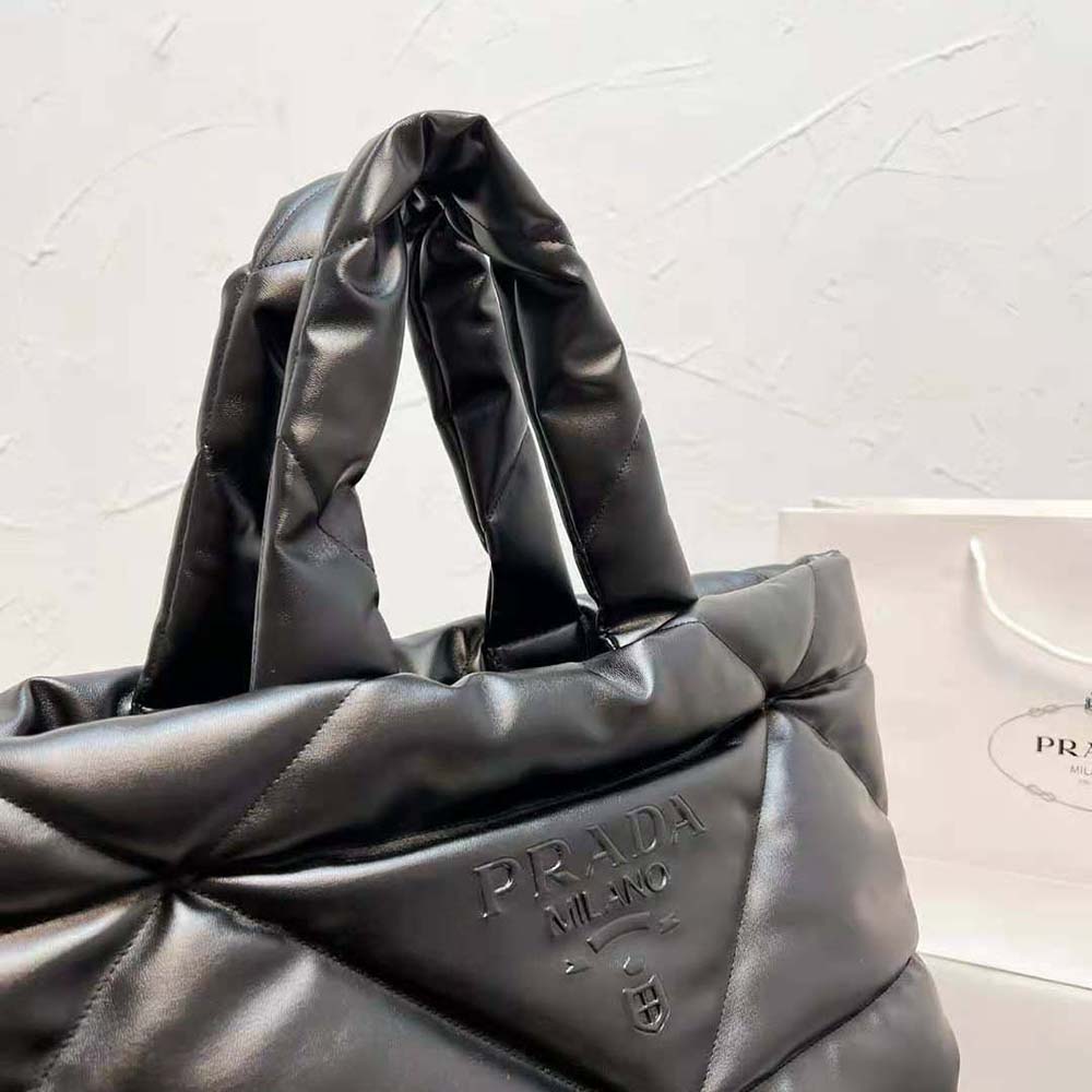 Prada Women Padded Nappa Tote Bag-Black - image 7