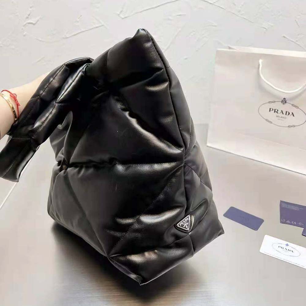 Prada Women Padded Nappa Tote Bag-Black - image 5