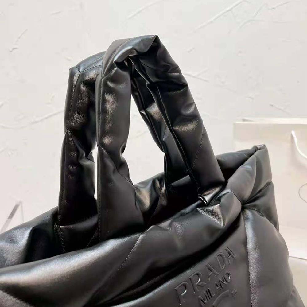 Prada Women Padded Nappa Tote Bag-Black - image 8
