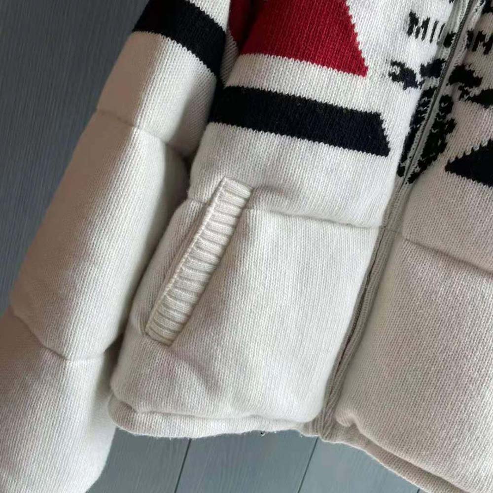 Prada Women Sporty Soul Cashmere Down Jacket-White - image 9