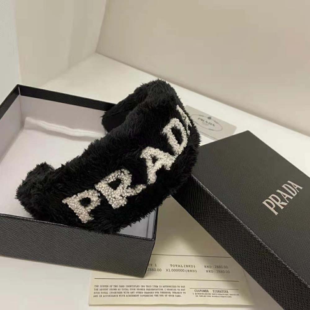 Prada Women Terrycloth Headband with A Beguiling Rounded Design - image 6