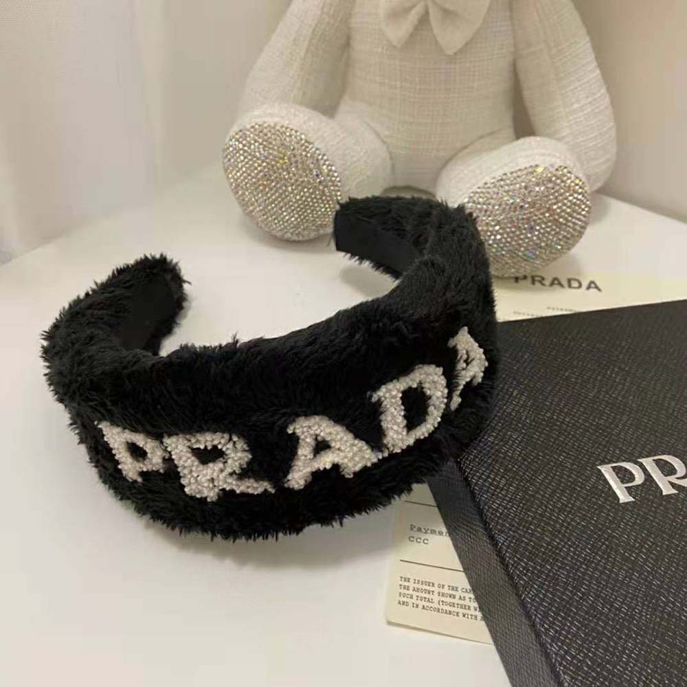 Prada Women Terrycloth Headband with A Beguiling Rounded Design - image 5
