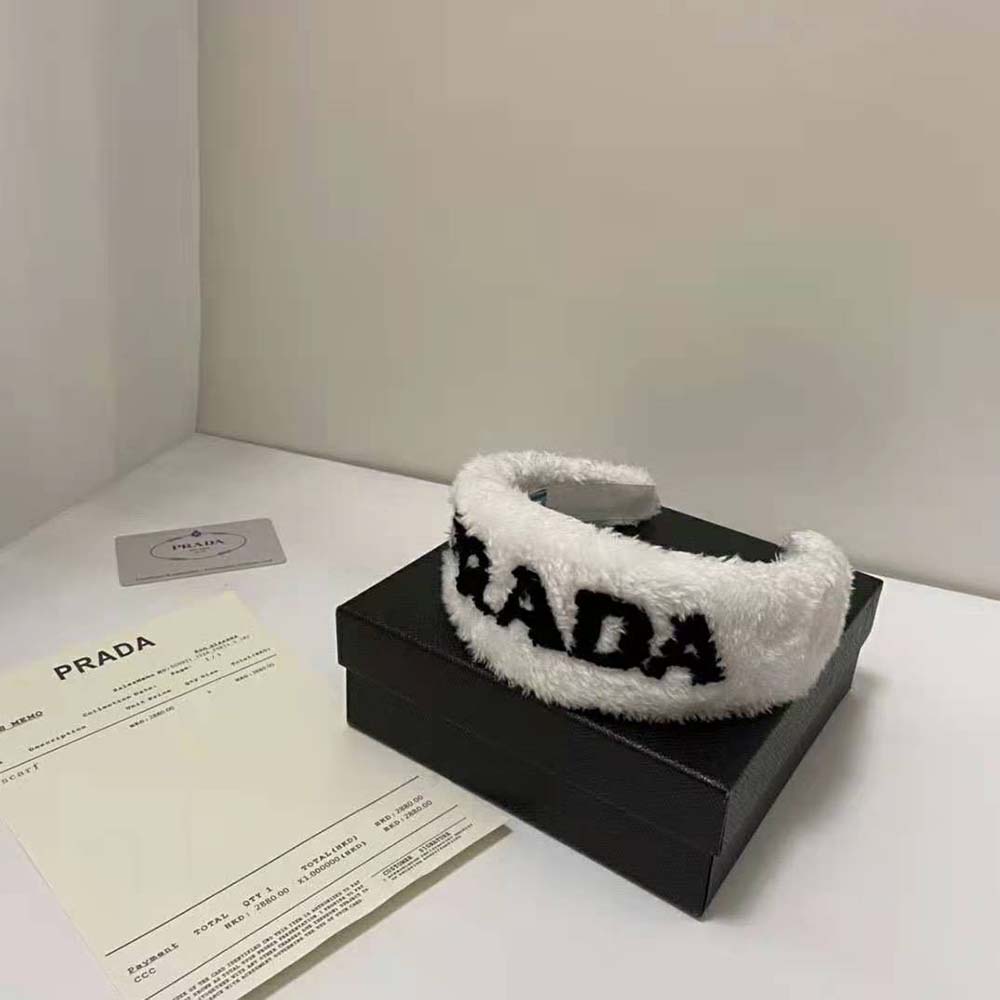 Prada Women Terrycloth Headband with A Beguiling Rounded Design - image 13