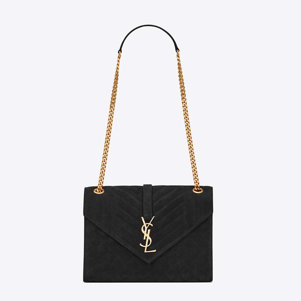 Saint Laurent YSL Women Envelope Medium Bag in Mix Matelasse Suede - image 1