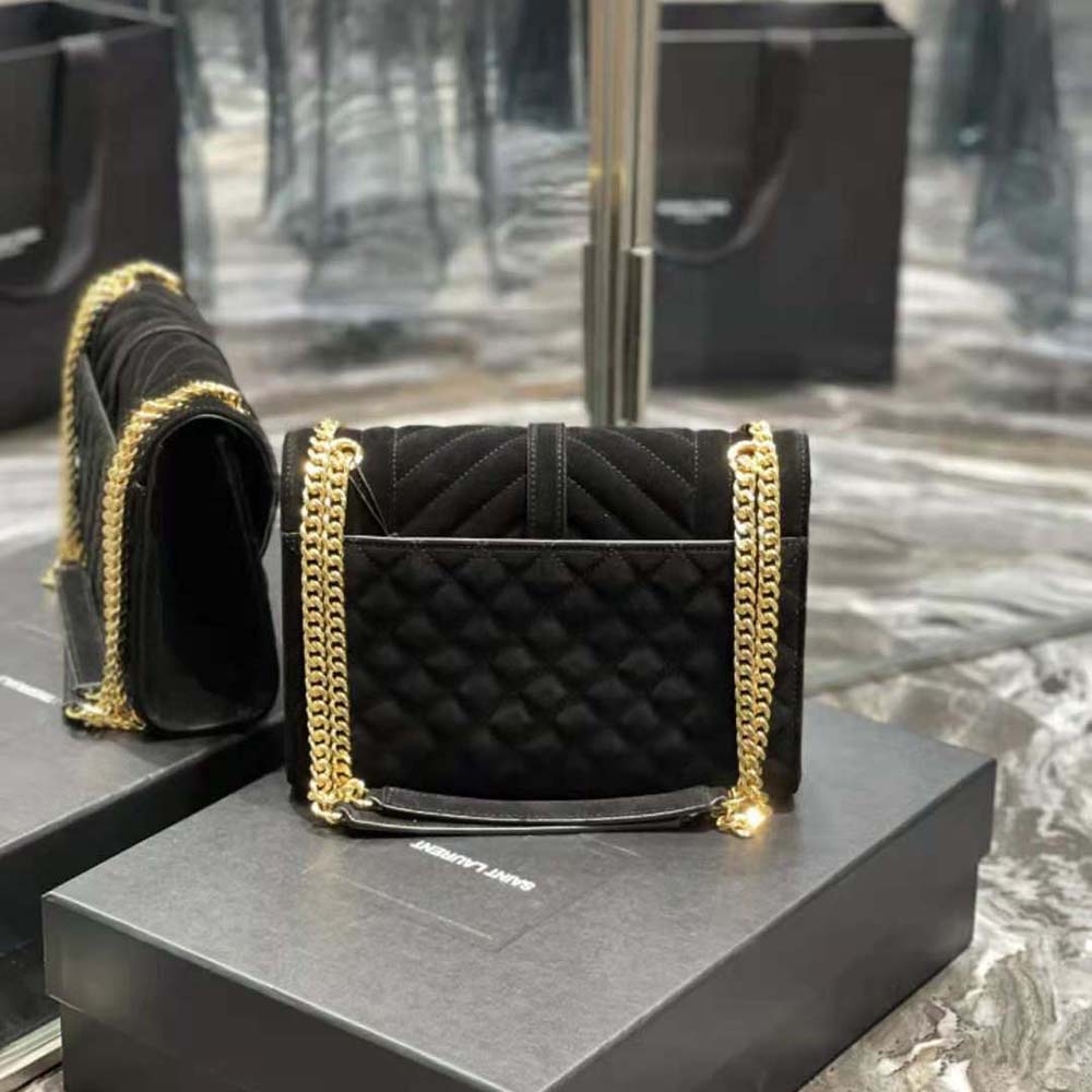 Saint Laurent YSL Women Envelope Medium Bag in Mix Matelasse Suede - image 4