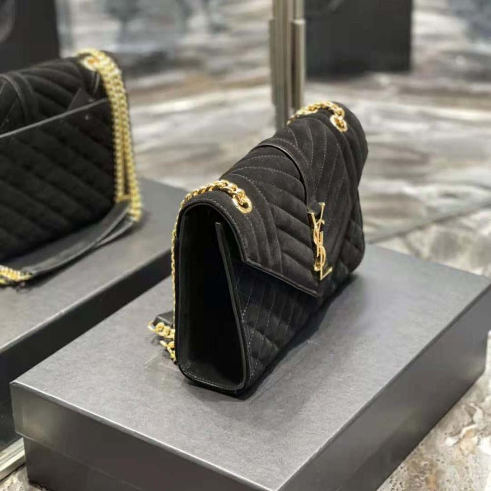 Saint Laurent YSL Women Envelope Medium Bag in Mix Matelasse Suede - image 5