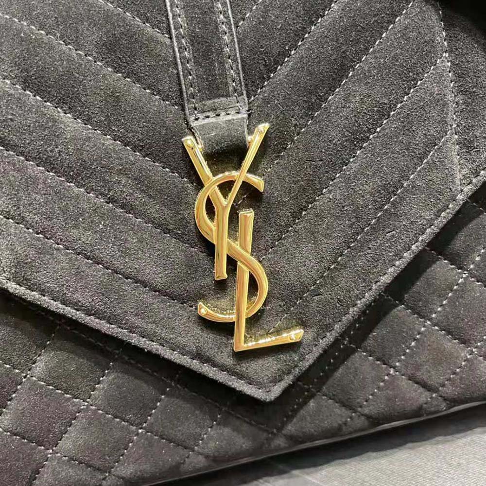 Saint Laurent YSL Women Envelope Medium Bag in Mix Matelasse Suede - image 9