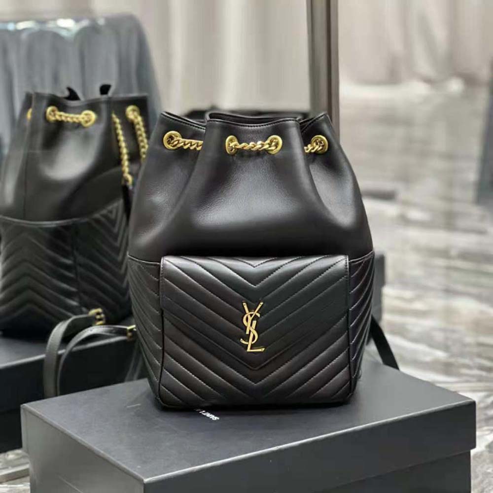 Saint Laurent YSL Women Joe Backpack in Lambskin-Black - image 2