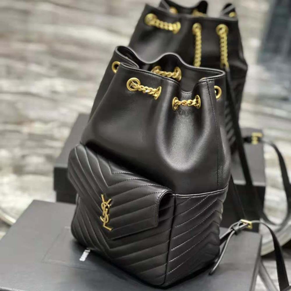 Saint Laurent YSL Women Joe Backpack in Lambskin-Black - image 6