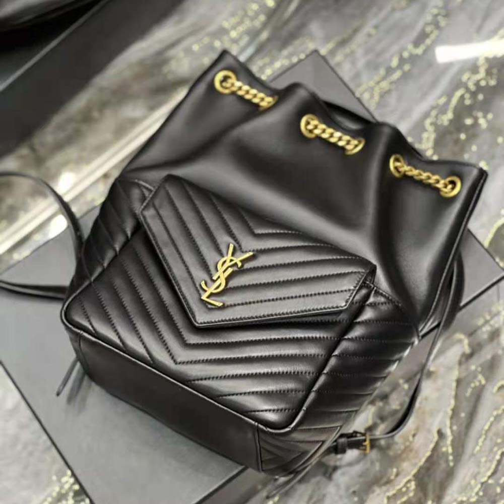 Saint Laurent YSL Women Joe Backpack in Lambskin-Black - image 4