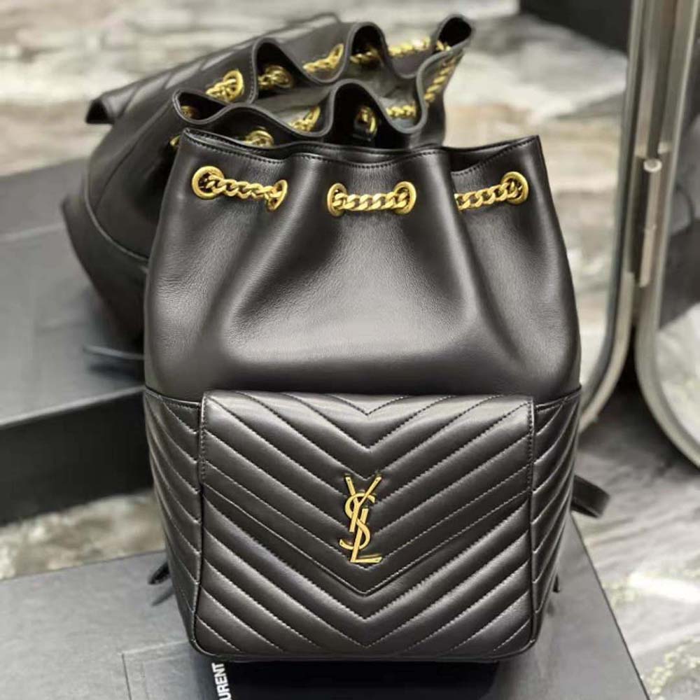 Saint Laurent YSL Women Joe Backpack in Lambskin-Black - image 5
