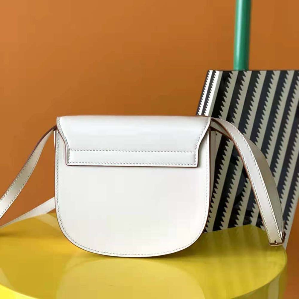 Saint Laurent YSL Women Kaia Small Satchel in Smooth Leather-White - image 3