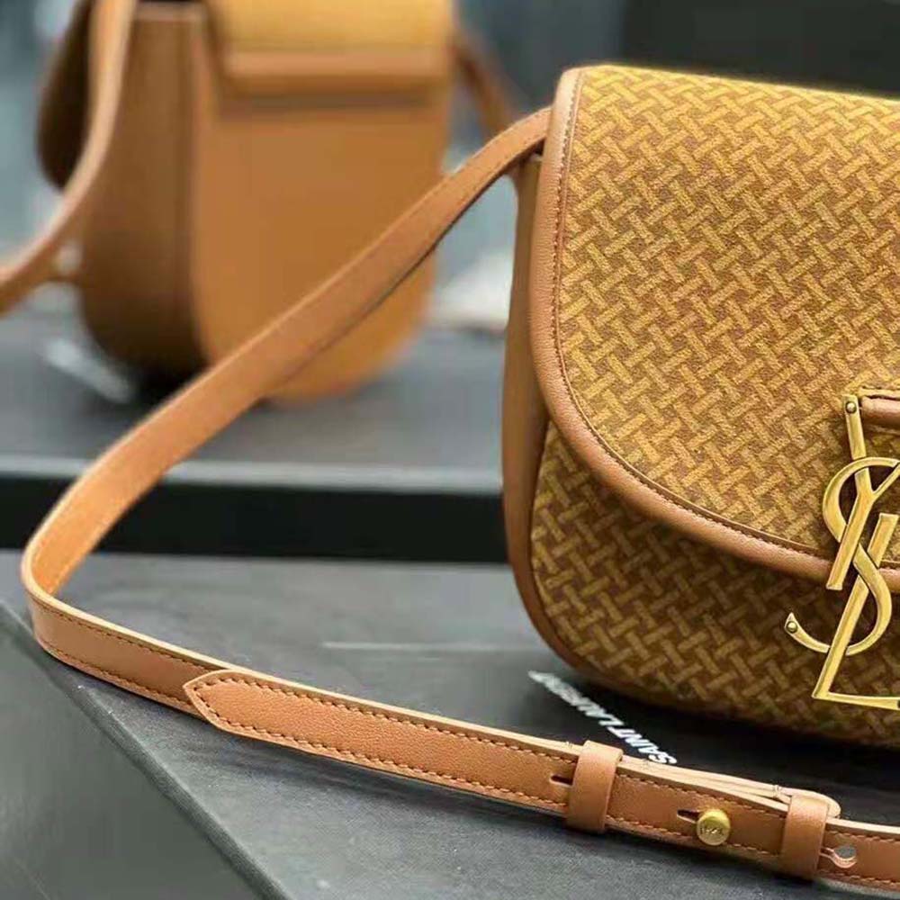 Saint Laurent YSL Women Kaia Small Satchel in Suede with Braid Motif - image 8