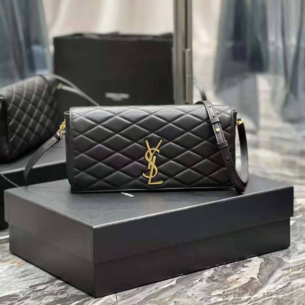 Saint Laurent YSL Women Kate Supple 99 in Quilted Lambskin-Black - image 2