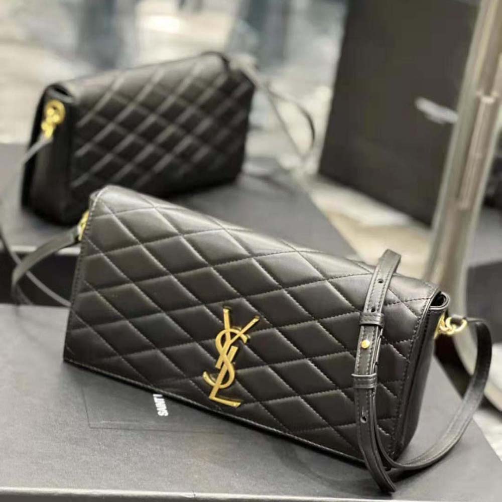 Saint Laurent YSL Women Kate Supple 99 in Quilted Lambskin-Black - image 3