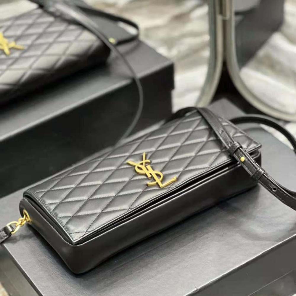 Saint Laurent YSL Women Kate Supple 99 in Quilted Lambskin-Black - image 4