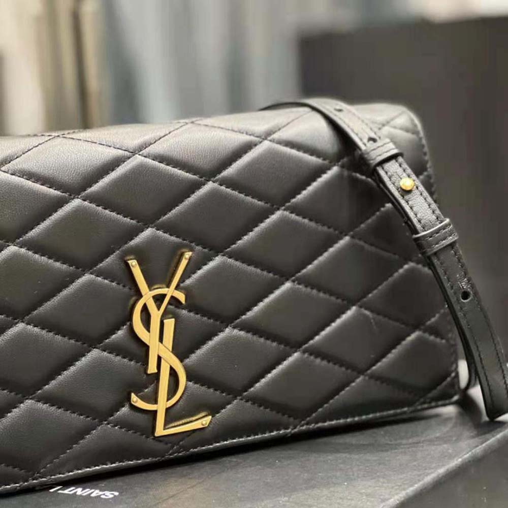 Saint Laurent YSL Women Kate Supple 99 in Quilted Lambskin-Black - image 8
