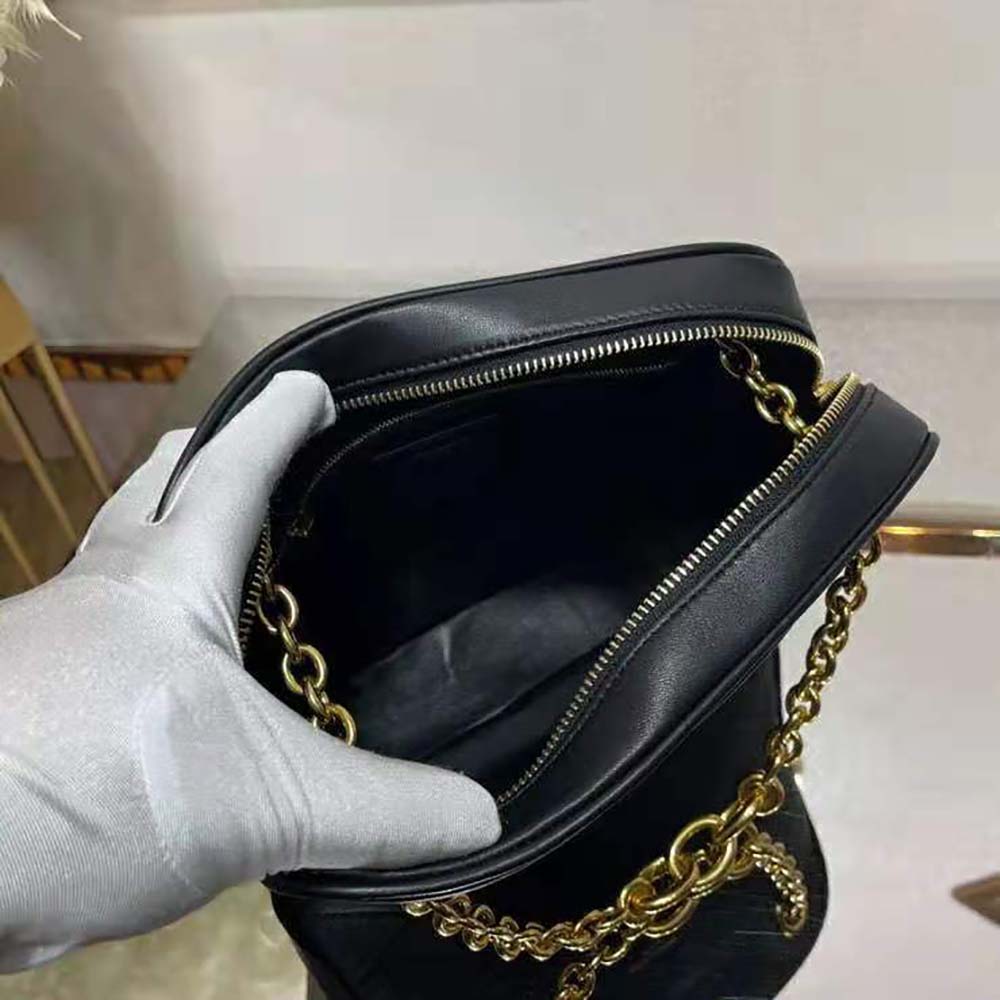 Saint Laurent YSL Women Le Maillon Small Chain Bag in Quilted Lambskin-Black - image 9
