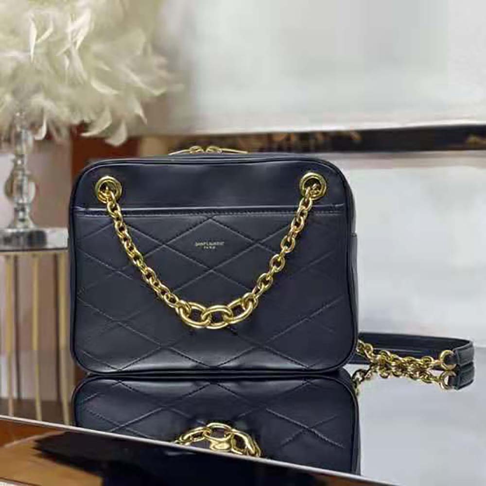 Saint Laurent YSL Women Le Maillon Small Chain Bag in Quilted Lambskin-Black - image 2