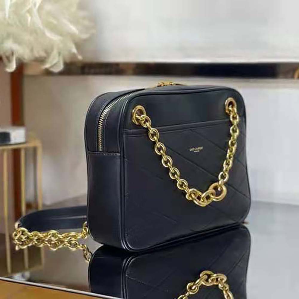 Saint Laurent YSL Women Le Maillon Small Chain Bag in Quilted Lambskin-Black - image 4