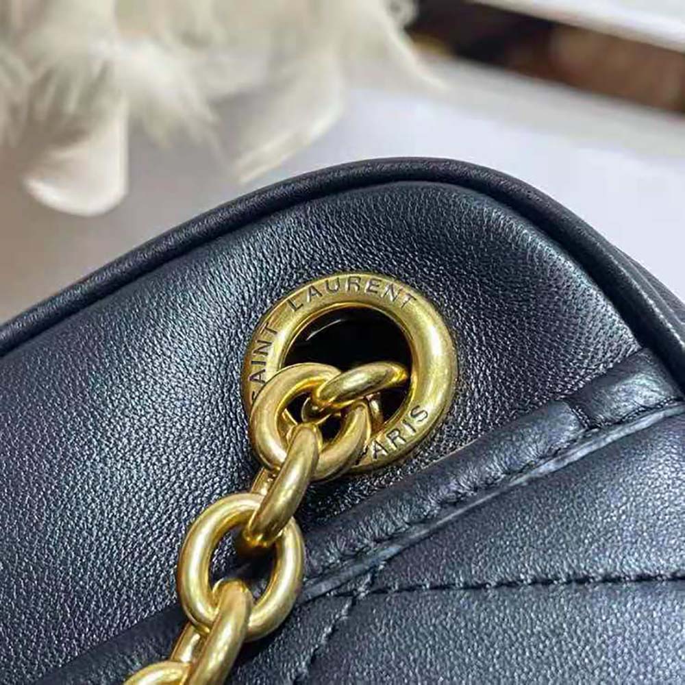 Saint Laurent YSL Women Le Maillon Small Chain Bag in Quilted Lambskin-Black - image 10