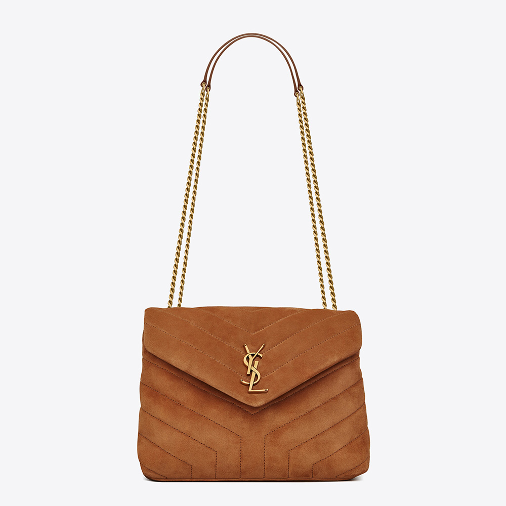 Saint Laurent YSL Women Loulou Small Bag in Y-Quilted Suede - image 1