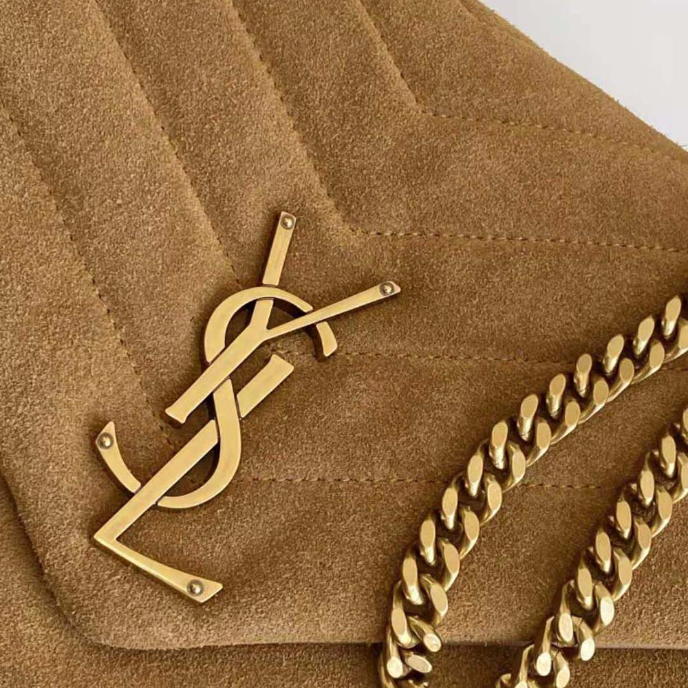 Saint Laurent YSL Women Loulou Small Bag in Y-Quilted Suede - image 9