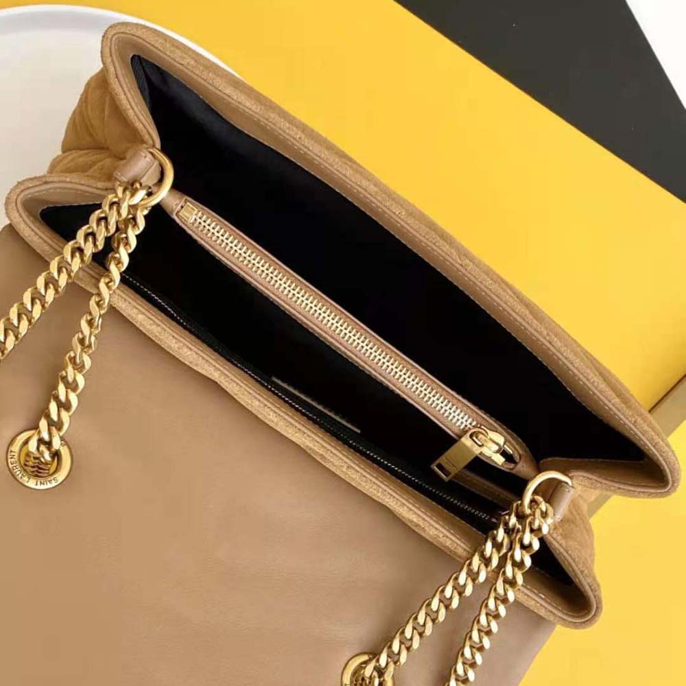 Saint Laurent YSL Women Loulou Small Bag in Y-Quilted Suede - image 5
