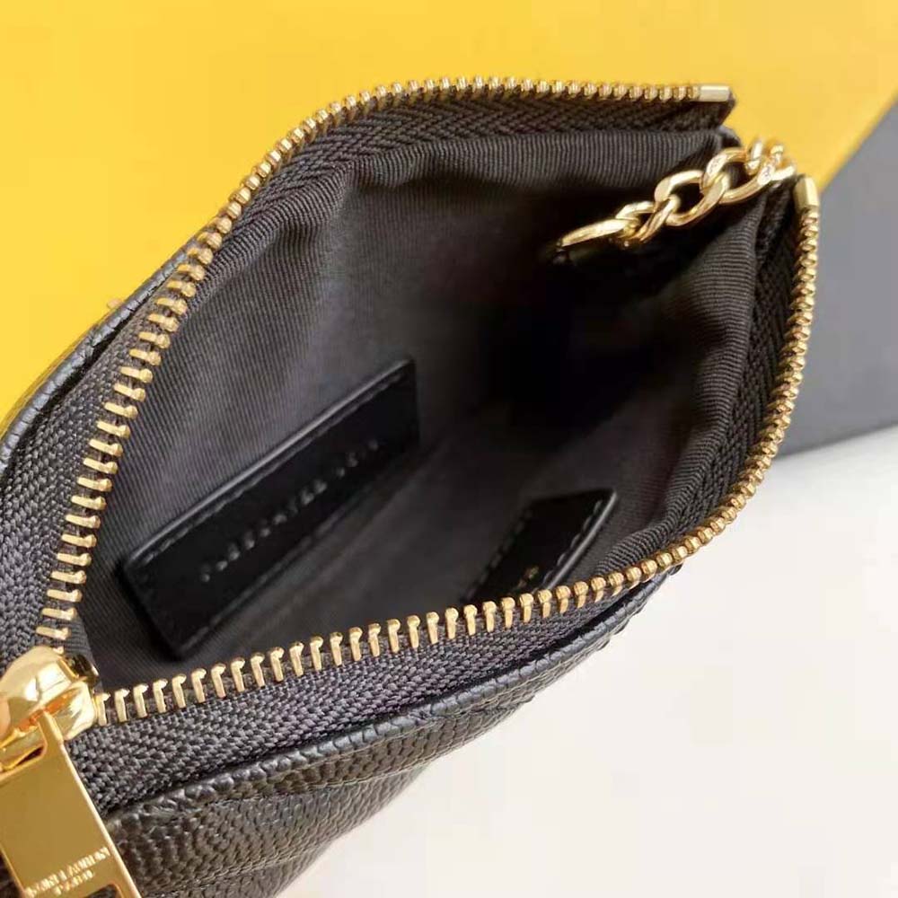 Saint Laurent YSL Women Monogram Key Pouch in Matelassé Leather - image 5