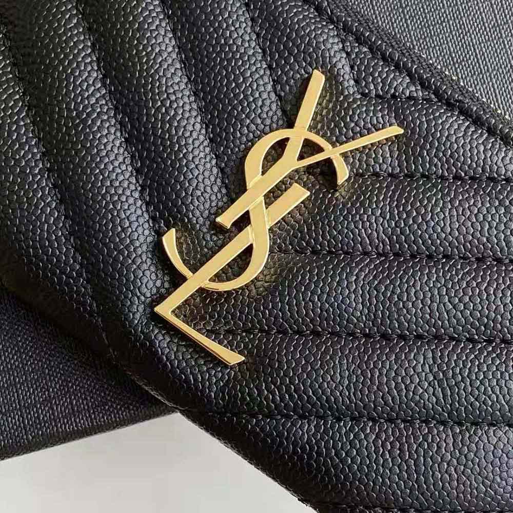 Saint Laurent YSL Women Monogram Key Pouch in Matelassé Leather - image 4