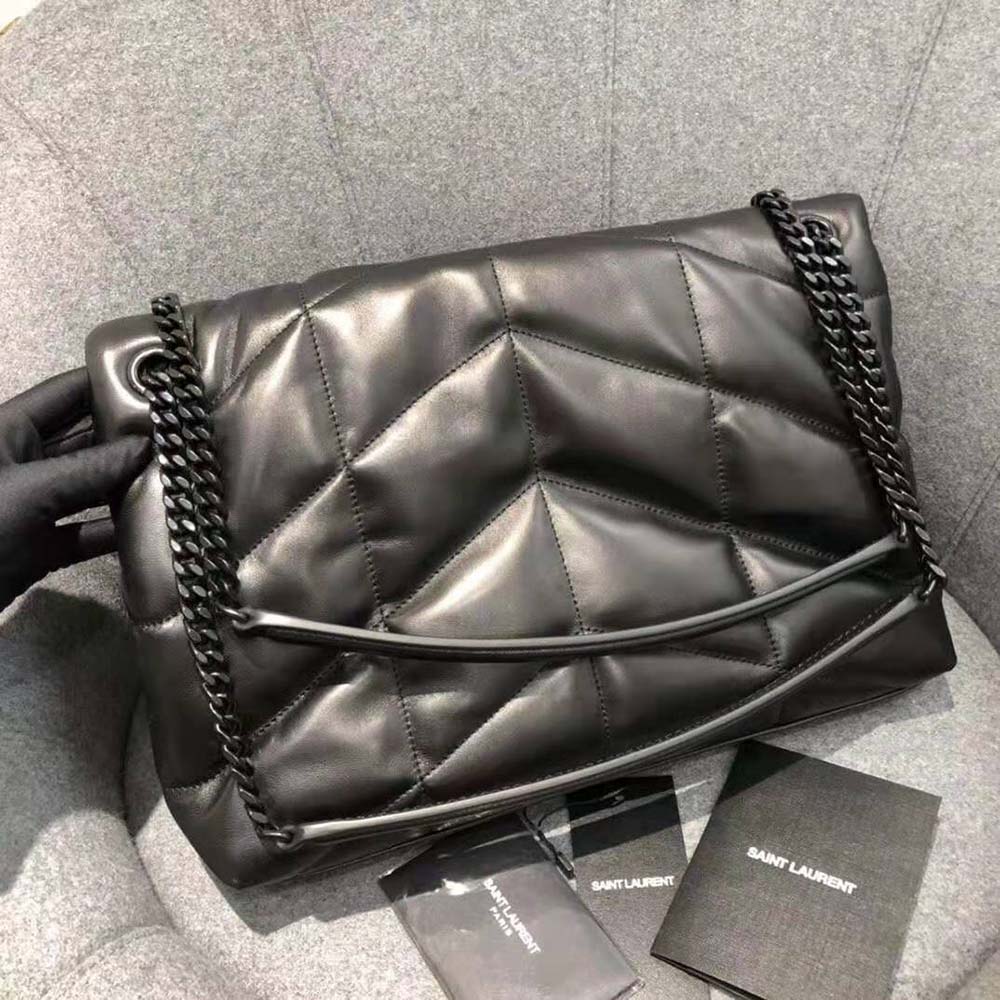 Saint Laurent YSL Women Puffer Medium Bag in Quilted Lambskin-Black - image 3