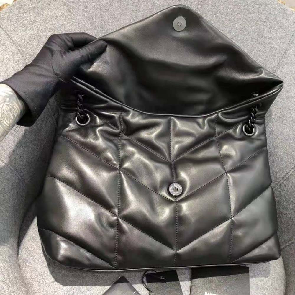 Saint Laurent YSL Women Puffer Medium Bag in Quilted Lambskin-Black - image 5