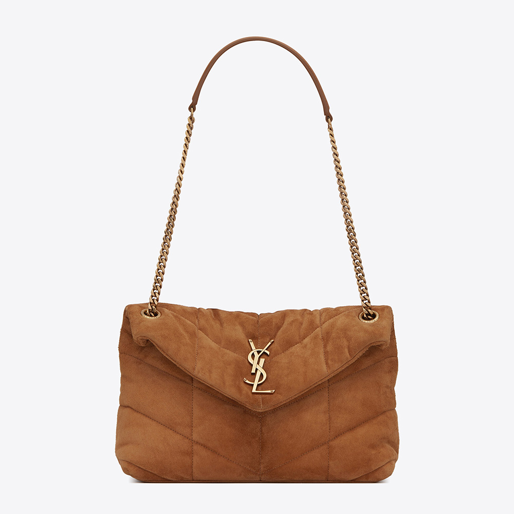 Saint Laurent YSL Women Puffer Small Bag in Quilted Suede - image 1