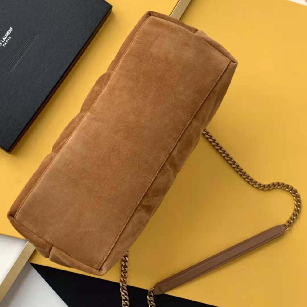 Saint Laurent YSL Women Puffer Small Bag in Quilted Suede - image 6